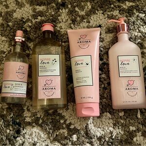 NEW BATH AND BODY WORKS Rose Vanilla Body Care Lot